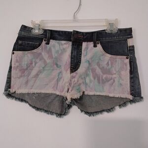 Armani Exchange Multicolor Tie-Dye Jean Shorts